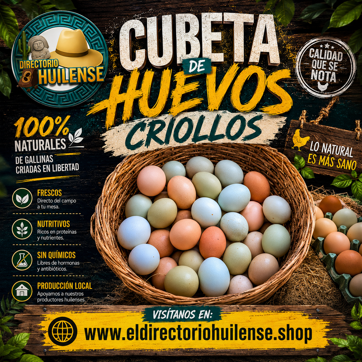 Cubeta de Huevos Criollos
